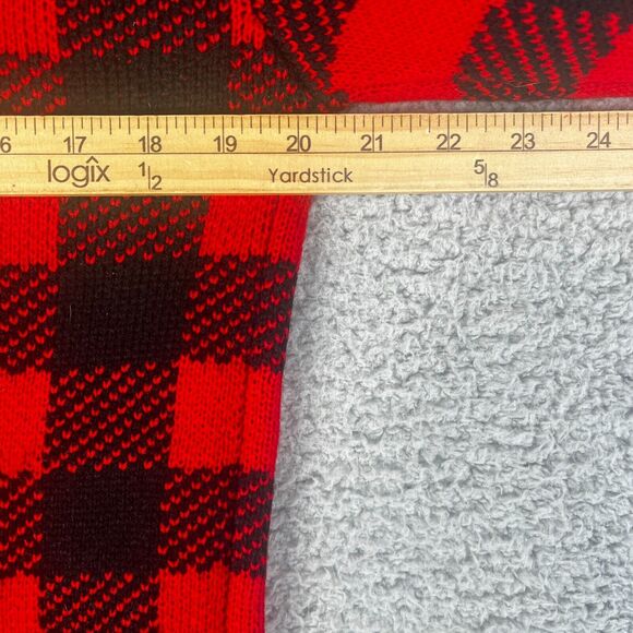 Mickey Mouse Cardigan Sweater Womens Small Red Buffalo Plaid Disney Forever 21 - Picture 11 of 11